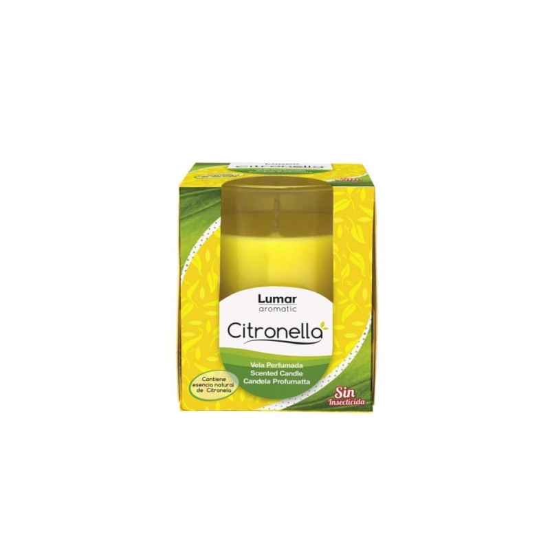 Vaso cristal perf. citronela lumar aromatic