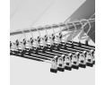 12  Perchas de Metal para Pantalones, Calcetines, Faldas, 30 cm, con 2 Clips Antideslizantes