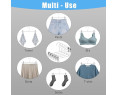 12  Perchas de Metal para Pantalones, Calcetines, Faldas, 30 cm, con 2 Clips Antideslizantes