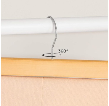 Perchas para Pantalones, Juego de 8, Percha de Madera para Faldas, con Pinzas Ajustables, Antideslizante