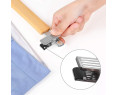 Perchas para Pantalones, Juego de 8, Percha de Madera para Faldas, con Pinzas Ajustables, Antideslizante