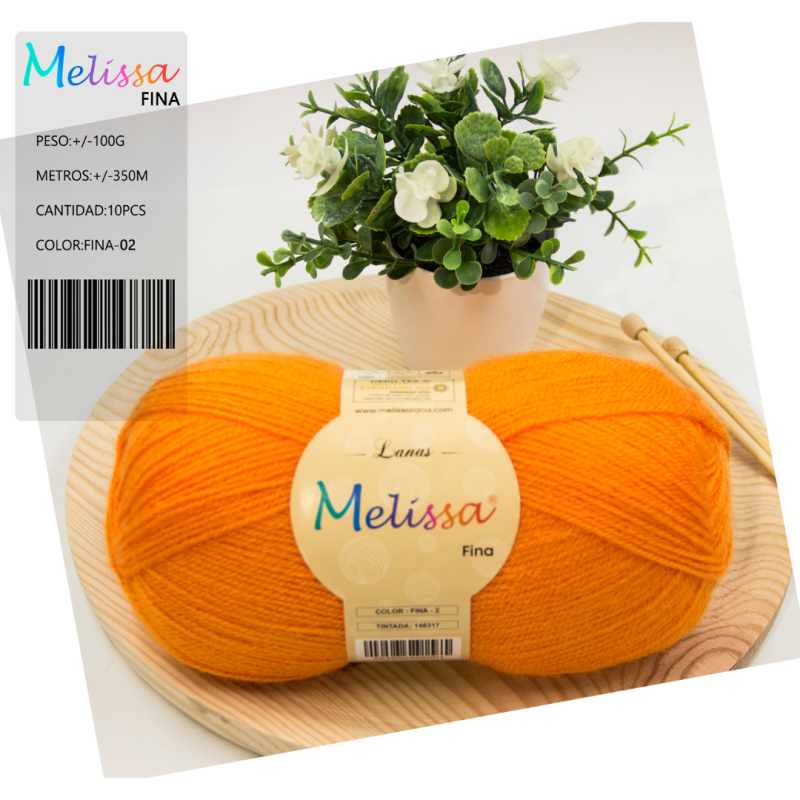 Lana Fina Naranja -2