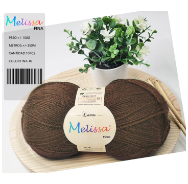 Lana Fina Marrón Cálido -3