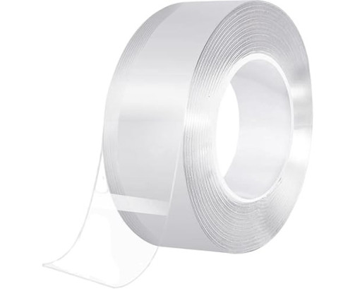 1.5M x 30mm Cinta adhesiva de Doble Cara Extra fuerte - Cinta Doble Cara Extrafuert Sin Dejar Rastro Transparente Removible
