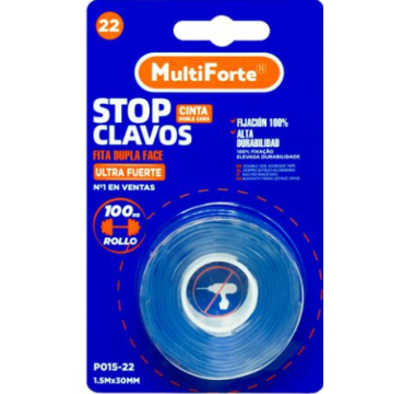 1.5M x 30mm Cinta adhesiva de Doble Cara Extra fuerte - Cinta Doble Cara Extrafuert Sin Dejar Rastro Transparente Removible