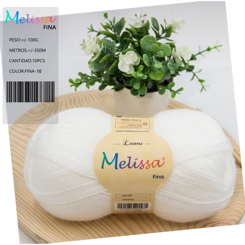 Lana fina Blanco -10