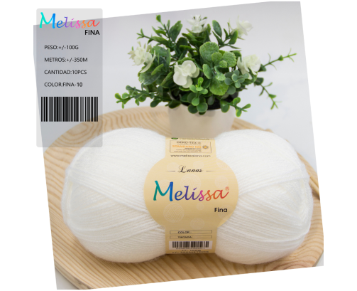 Lana fina Blanco -10