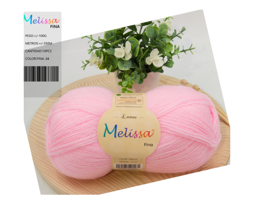 Lana Fina acrílico Rosa -24