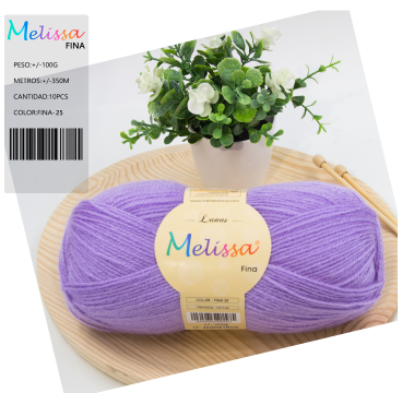 Lana Fina acrílico Violeta -25