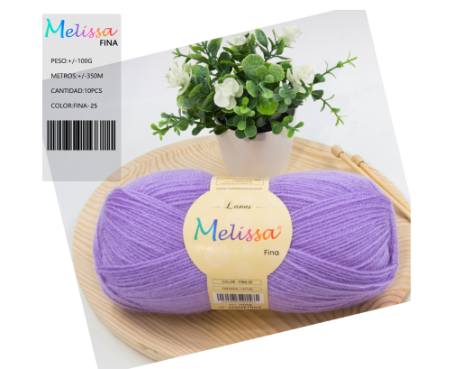 Lana Fina acrílico Violeta -25