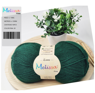 Lana acrílico Fina Verde Bosque 31