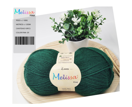Lana acrílico Fina Verde Bosque 31