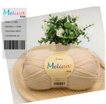Lana acrílico Fina Beige 35