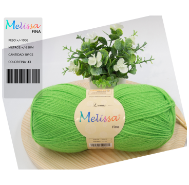 Lana acrílico Fina Verde Lima- 43