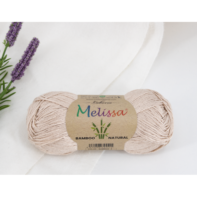 Lana Bamboo Bambú 100% natural  BEIGE-3