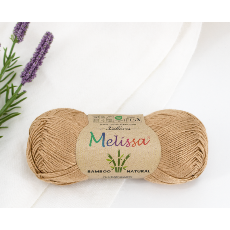 Lana Bamboo Bambú 100% natural MARRON -4