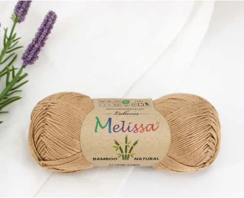 Lana Bamboo Bambú 100% natural MARRON -4