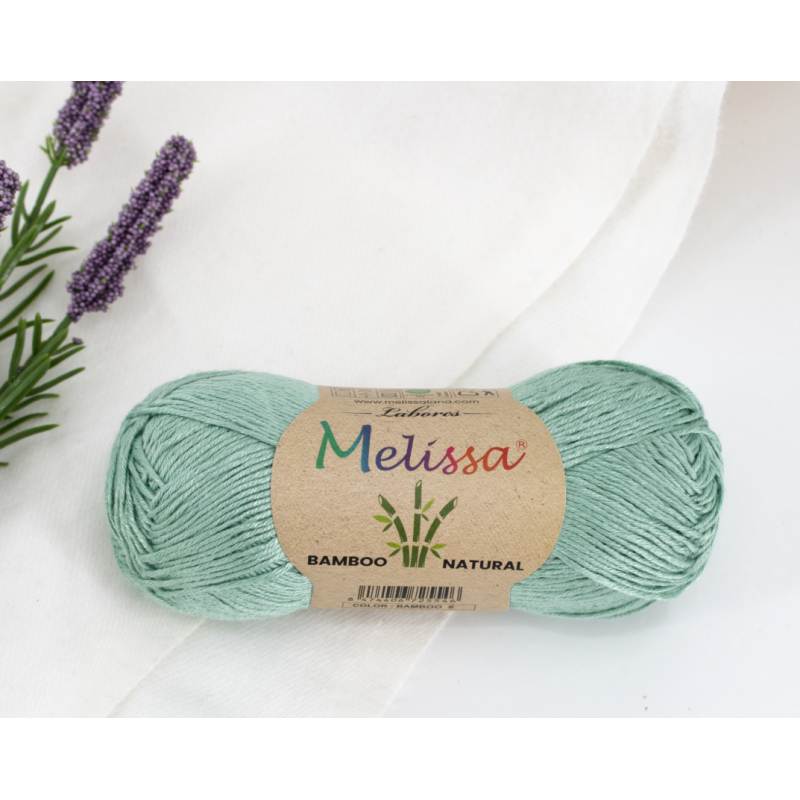 Lana Bamboo Bambú 100% natural VERDE -6