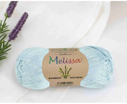 Lana Bamboo Bambú 100% natural Azul -7