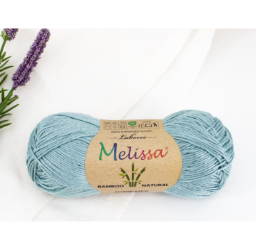 Lana Bamboo Bambú 100% natural Azul -8