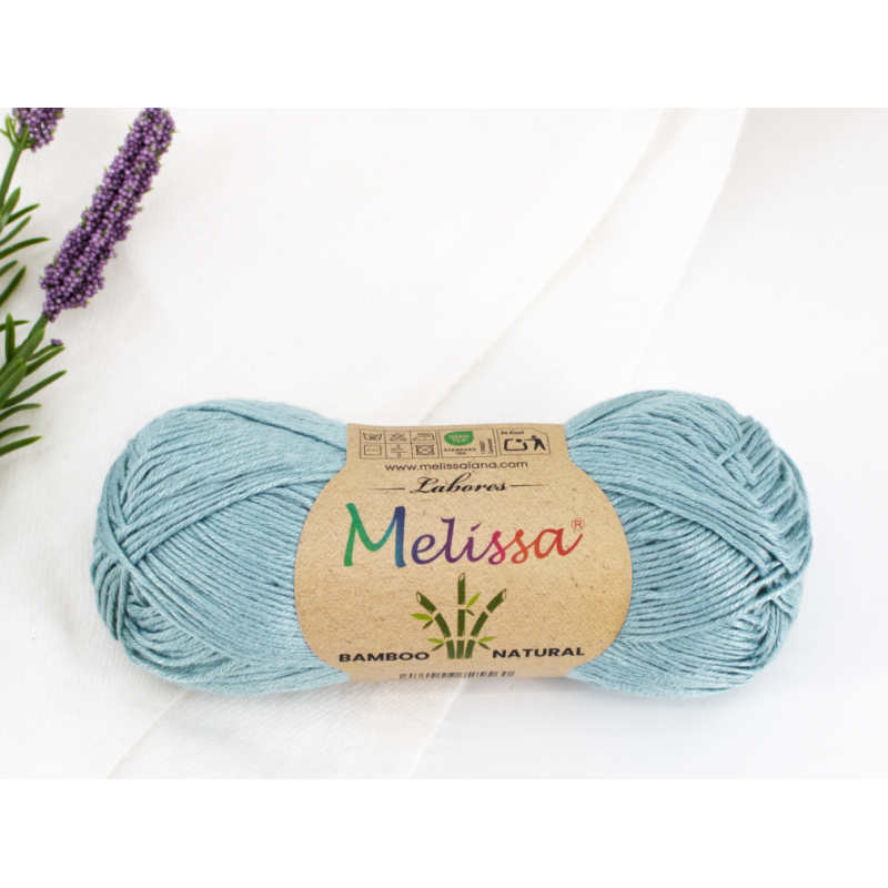 Lana Bamboo Bambú 100% natural Azul -8