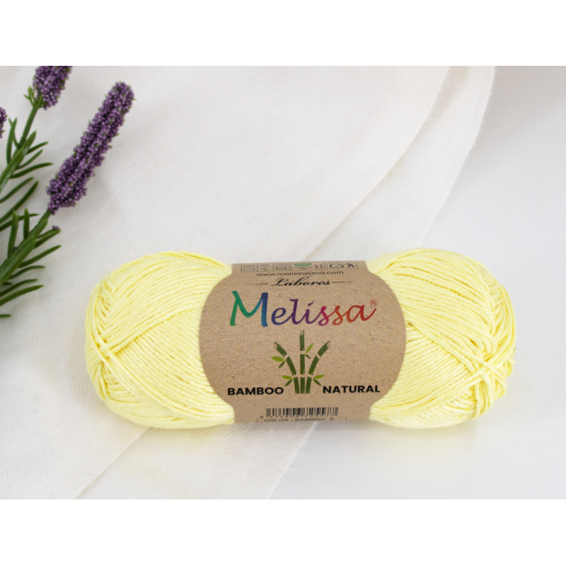 Lana Bamboo Bambú 100% natural Amarillo -9