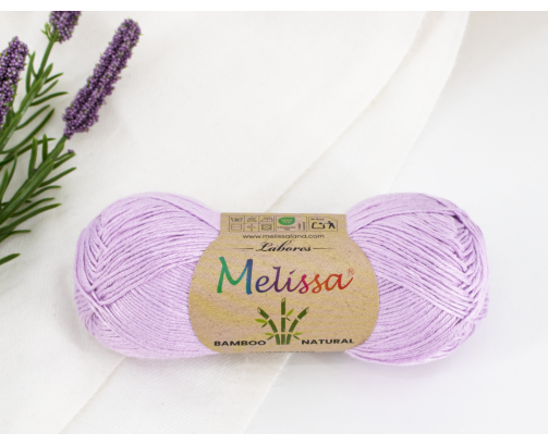 Lana Bamboo Bambú 100% natural Lila -11