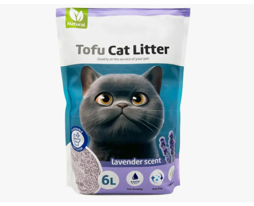 Arena Aglomerante para Gatos Arena de Tofu para Gatos 6L