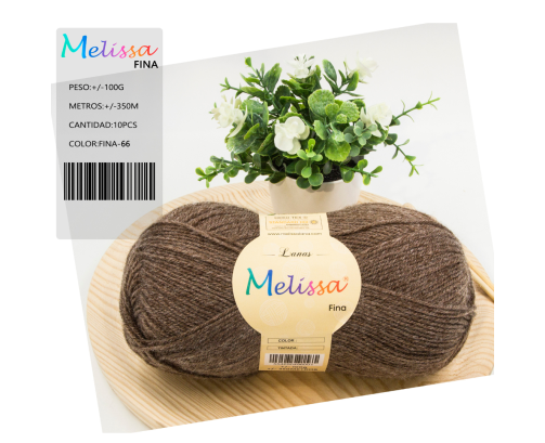 Lana Fina acrílico Marron 66