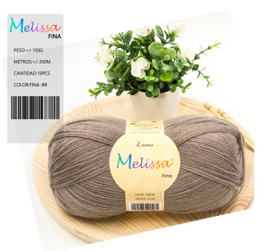 Lana Fina acrílico Marron 69