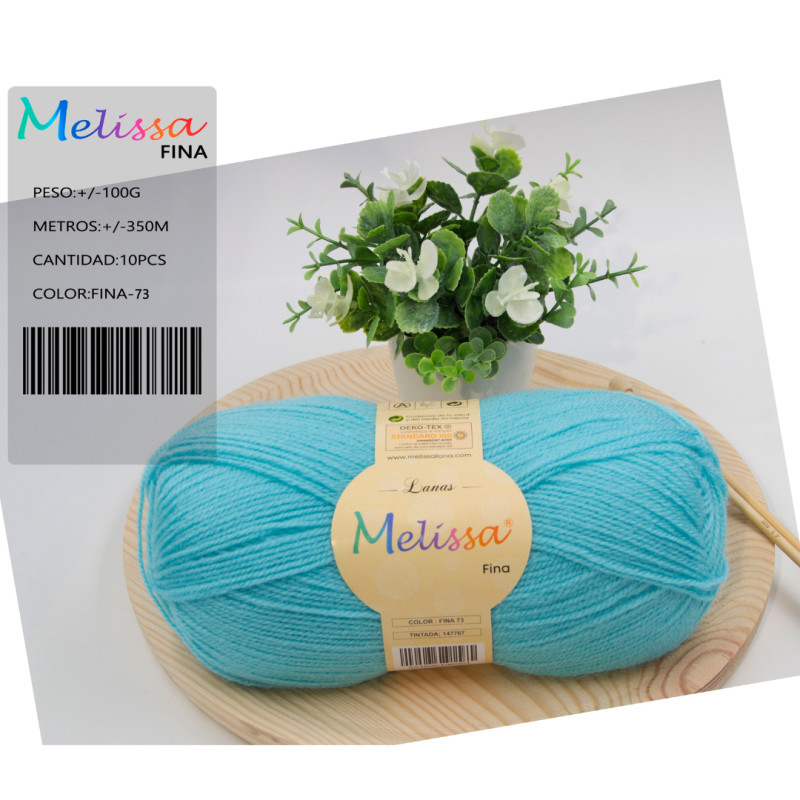 Lana Fina acrílico Azul  73