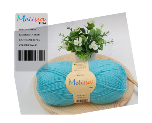 Lana Fina acrílico Azul  73