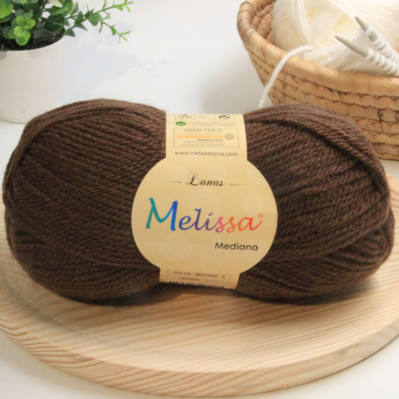 Lana Mediana Marrón Cálido -3 Lana Mediana Marrón Cálido -3