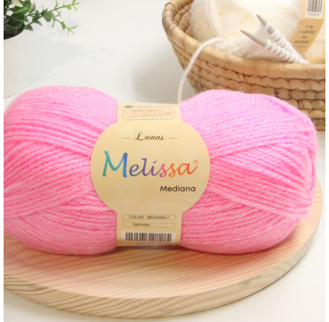 Lana Mediana Rosa Chicle -7