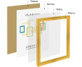CHELY INTERMARKET | Marco de Fotos MOD-254 Hecho de Madera, (Dorado, 40x60cm)