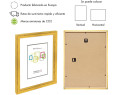CHELY INTERMARKET | Marco de Fotos MOD-254 Hecho de Madera, (Dorado, 40x60cm)