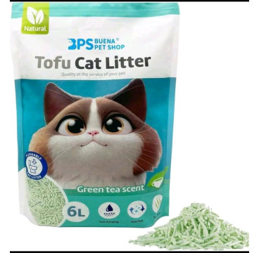 Arena Aglomerante para Gatos Arena de Tofu para Gatos sin Polvo 6 L