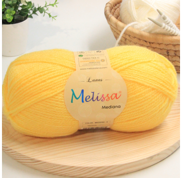 Lana Mediana acrílico-Amarillo-9