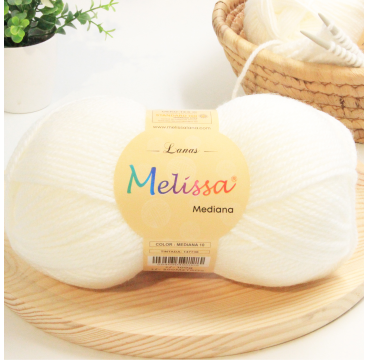 Lana Mediana acrílico Blanco-10