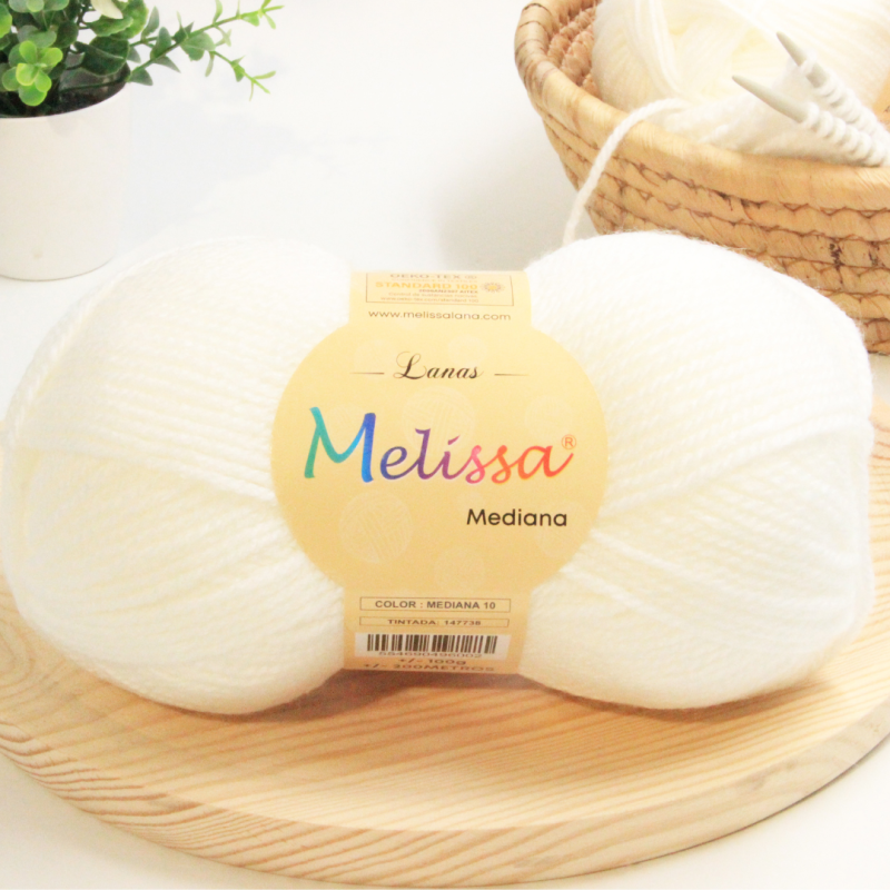 Lana Mediana acrílico Blanco-10 Lana Mediana acrílico Blanco-10