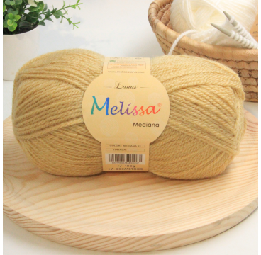 Lana Mediana acrílico Beige -12
