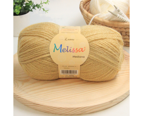 Lana Mediana acrílico Beige -12