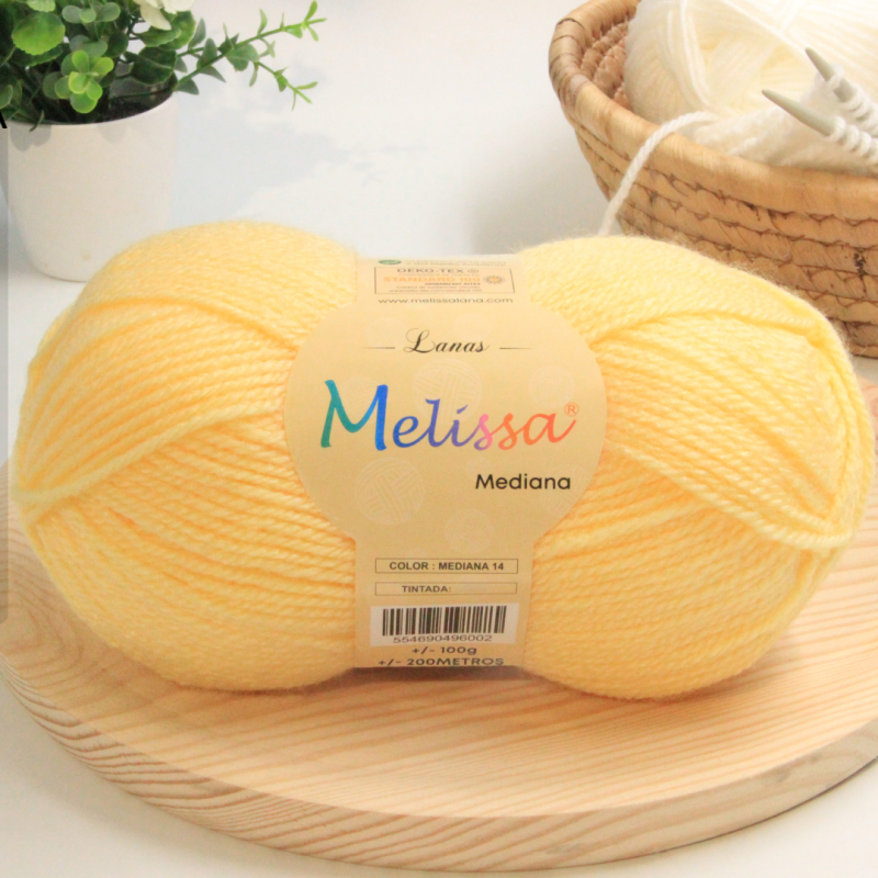 Lana Mediana acrílico-Amarillo-14