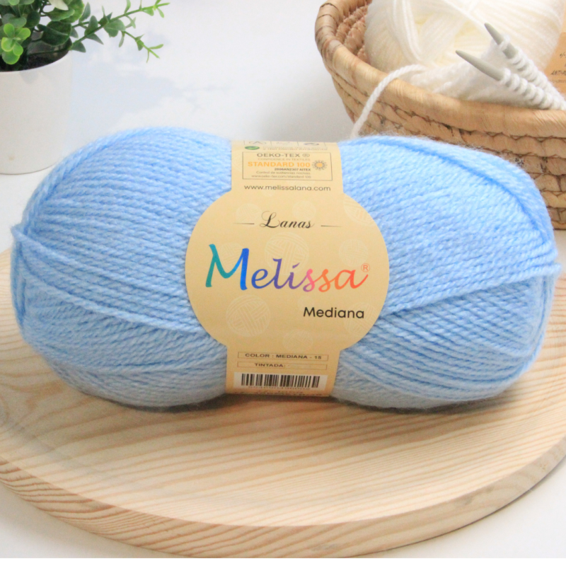 Lana Mediana acrílico Azul -15 Lana Mediana acrílico Azul -15