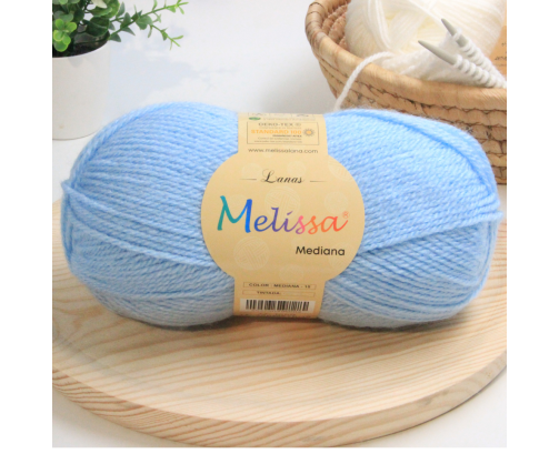 Lana Mediana acrílico Azul -15