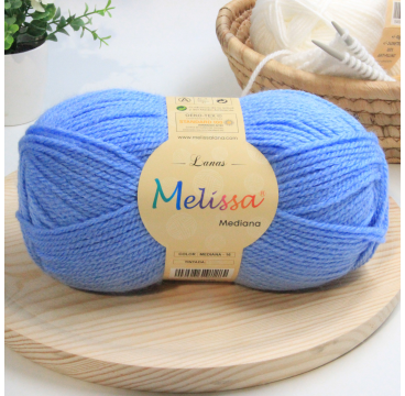 Lana Mediana acrílico Azul -16