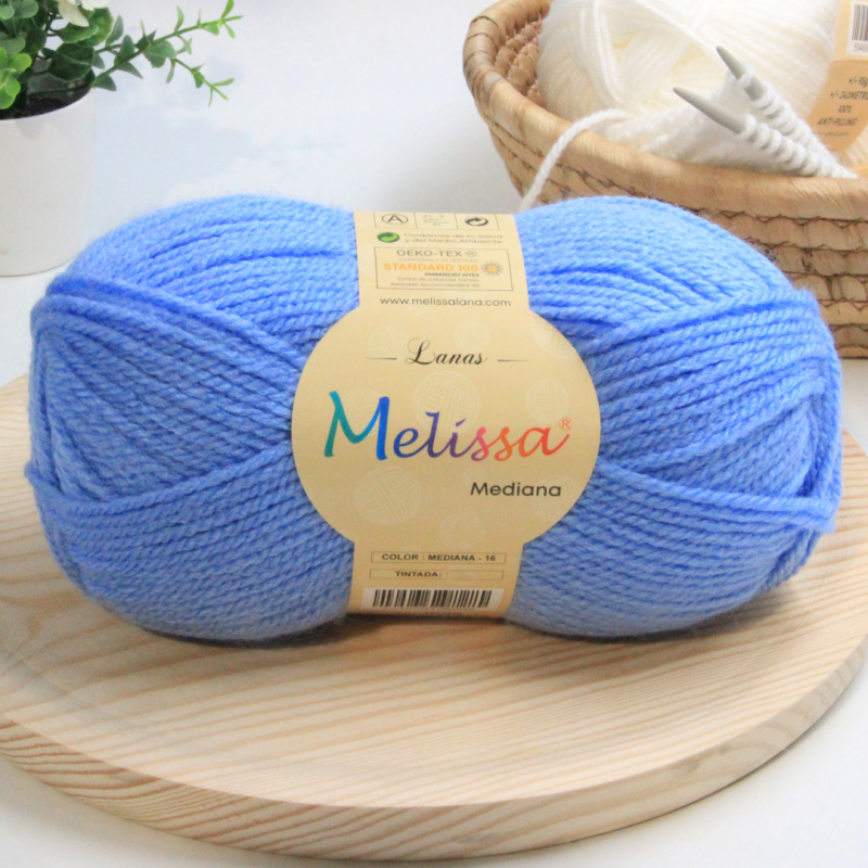 Lana Mediana acrílico Azul -16 Lana Mediana acrílico Azul -16