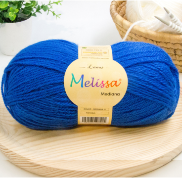 Lana Mediana acrílico Azul -17