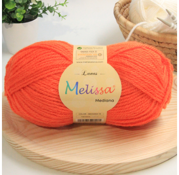 Lana Mediana acrílico Naranja -19