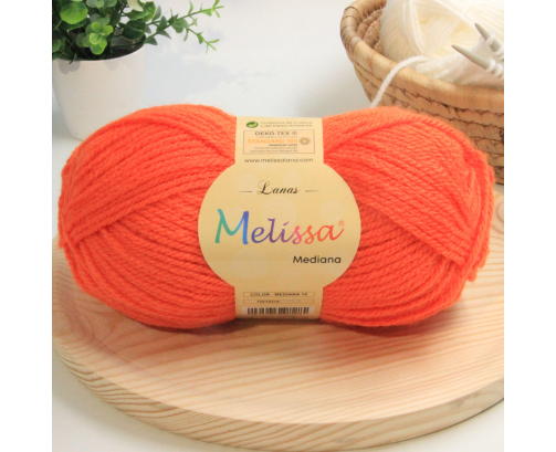 Lana Mediana acrílico Naranja -19